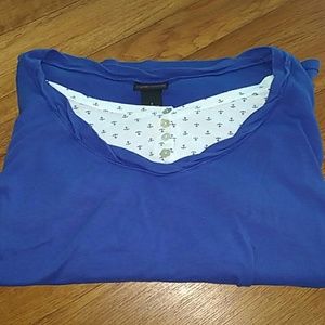 Torrid Blue Nautical Long Sleeve Tee sz 2